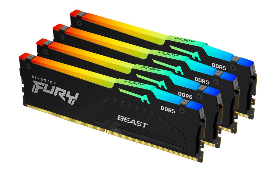 Kingston FURY Beast DDR5 RGB Product Image ktc beast ddr5 rgb dimm 4 angled kit of 4 hr 06 05 2022 14 03 9f9d7
